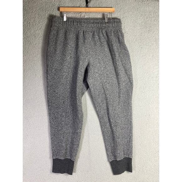Reebok Men's Jogger Sweatpants XL Gray Black Drawstring Cuffed Ankles - Picture 10 of 12
